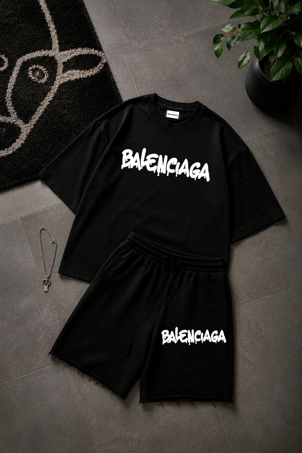 Комплект оверсайз Шорти+Футболка BALENCIAGA