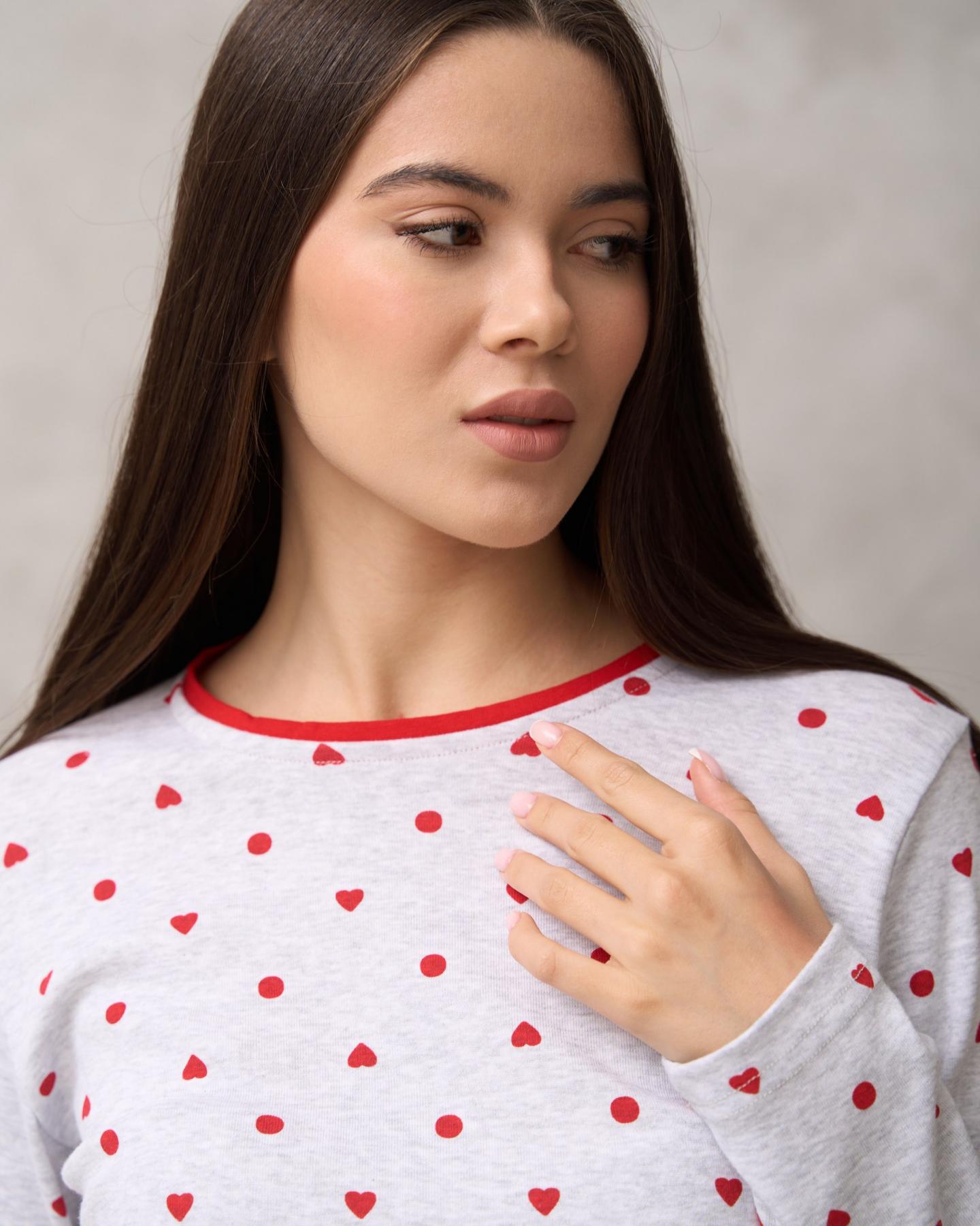 Жіноча трикотажна піжама Love - фото 2