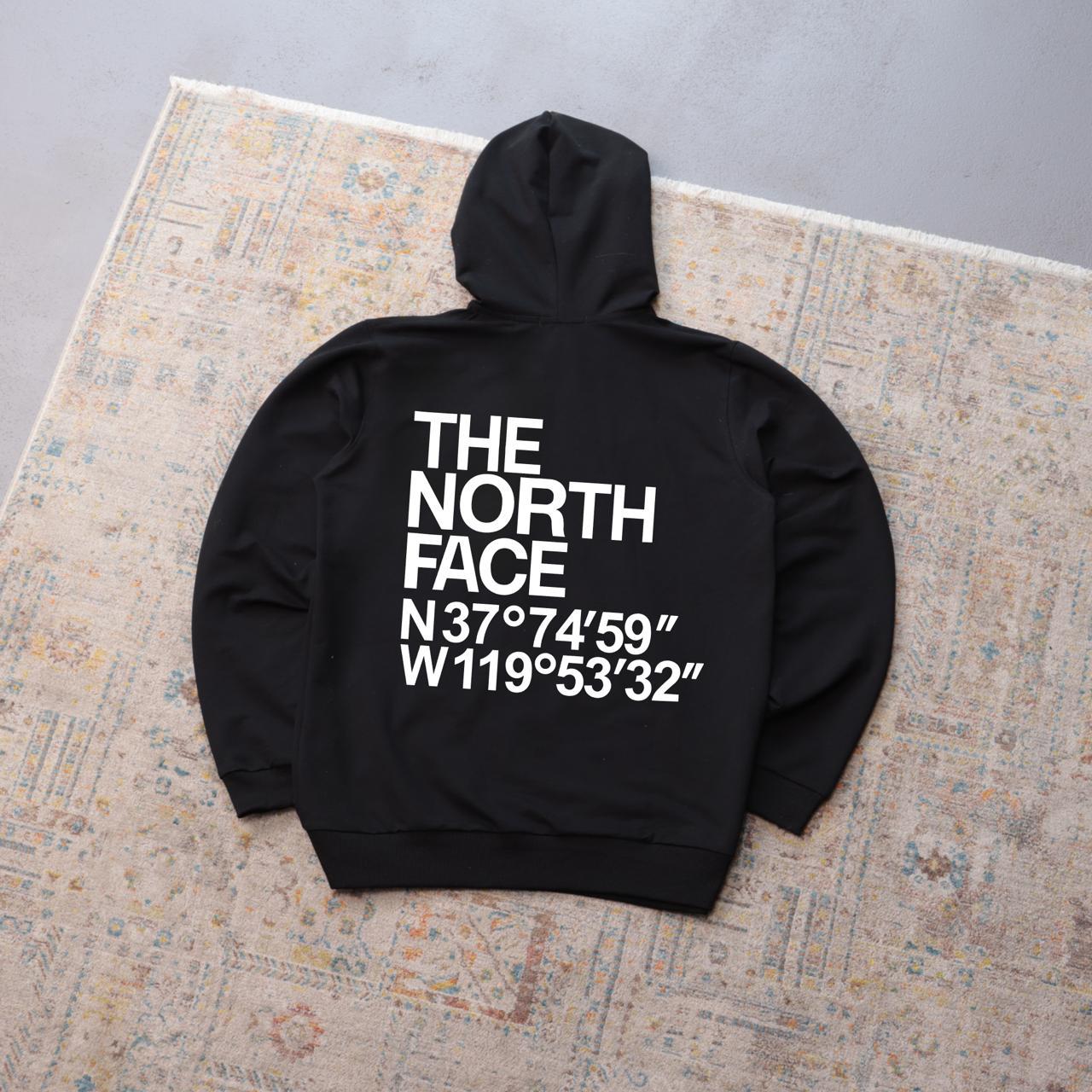 Худи The North Face-координати осень мужское трикотажное черное повседневное и молодежное с капюшоном