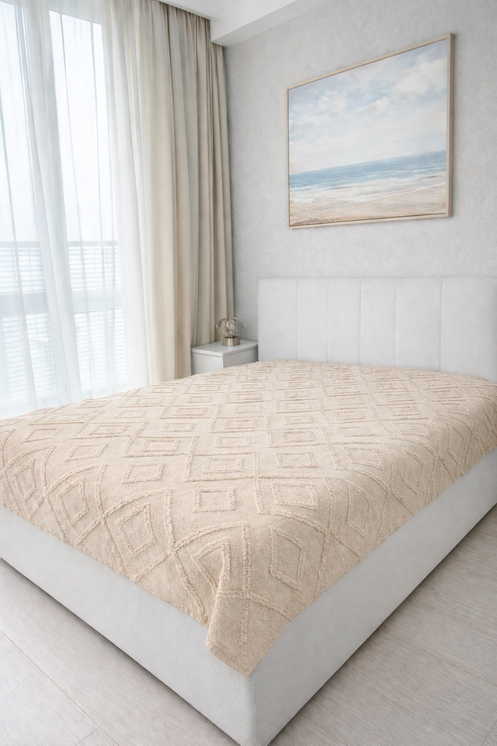 Покривало «Diamond Nordic» 200x220 см, бежевий
