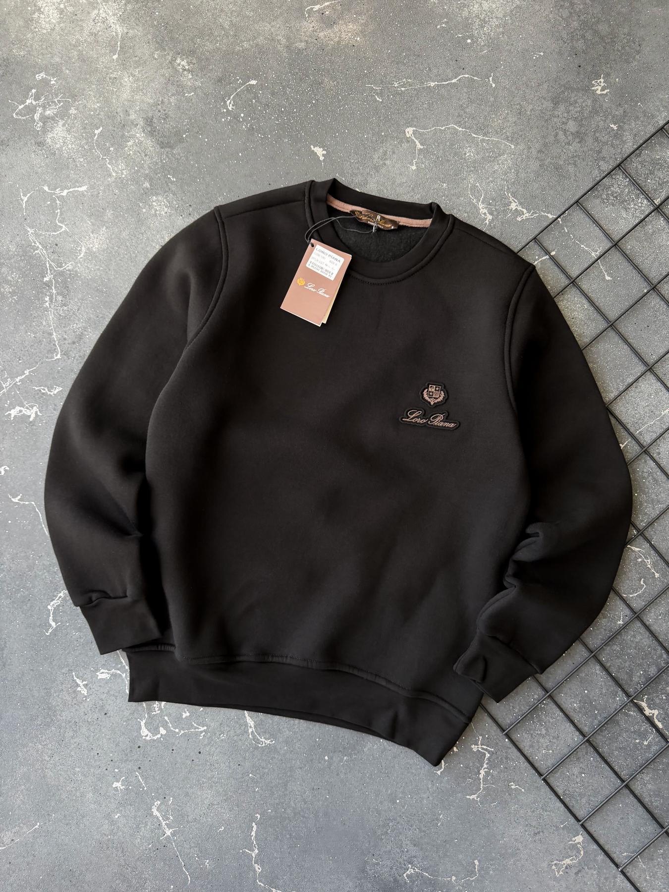 Кофта флис loro piana демисезонная стильная и молодежная для работы и отдыха реглан джемпер