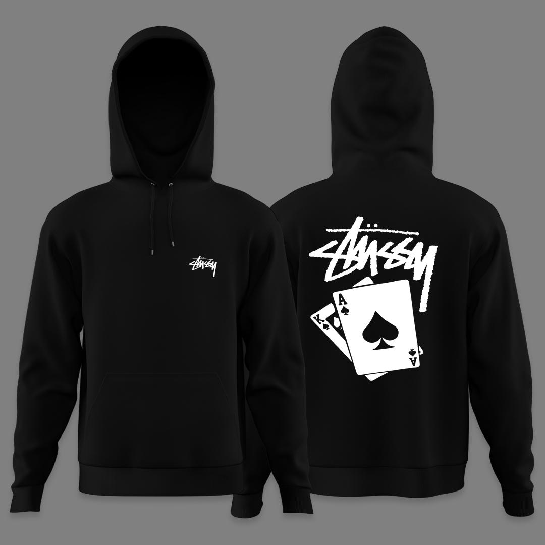 Чоловічий худі на флісі Стуссі гральні карти / Stussy playing card
