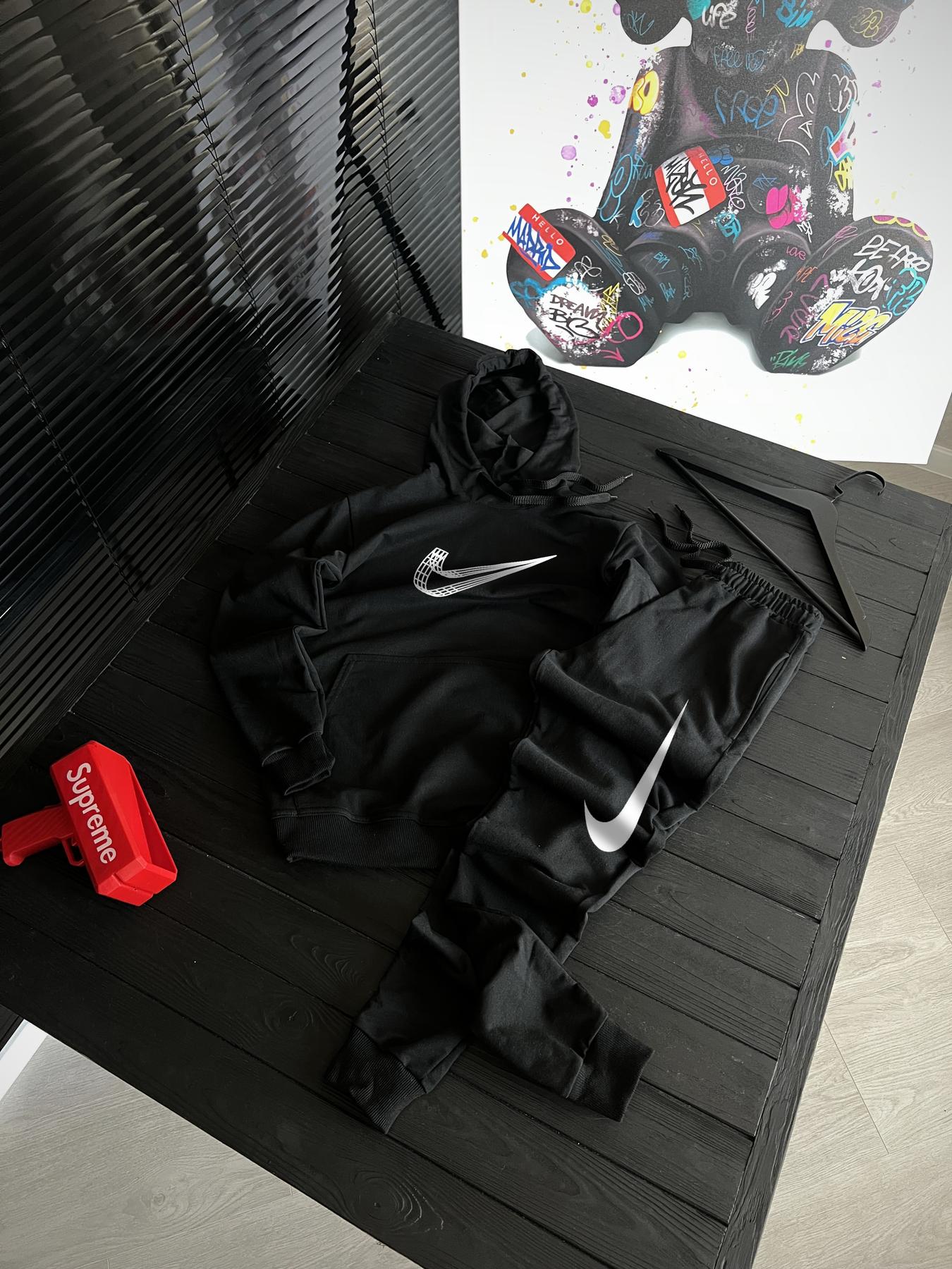 Комплект худи Nike трикотажный демисезонный удобный с капюшоном в стиле casual костюм