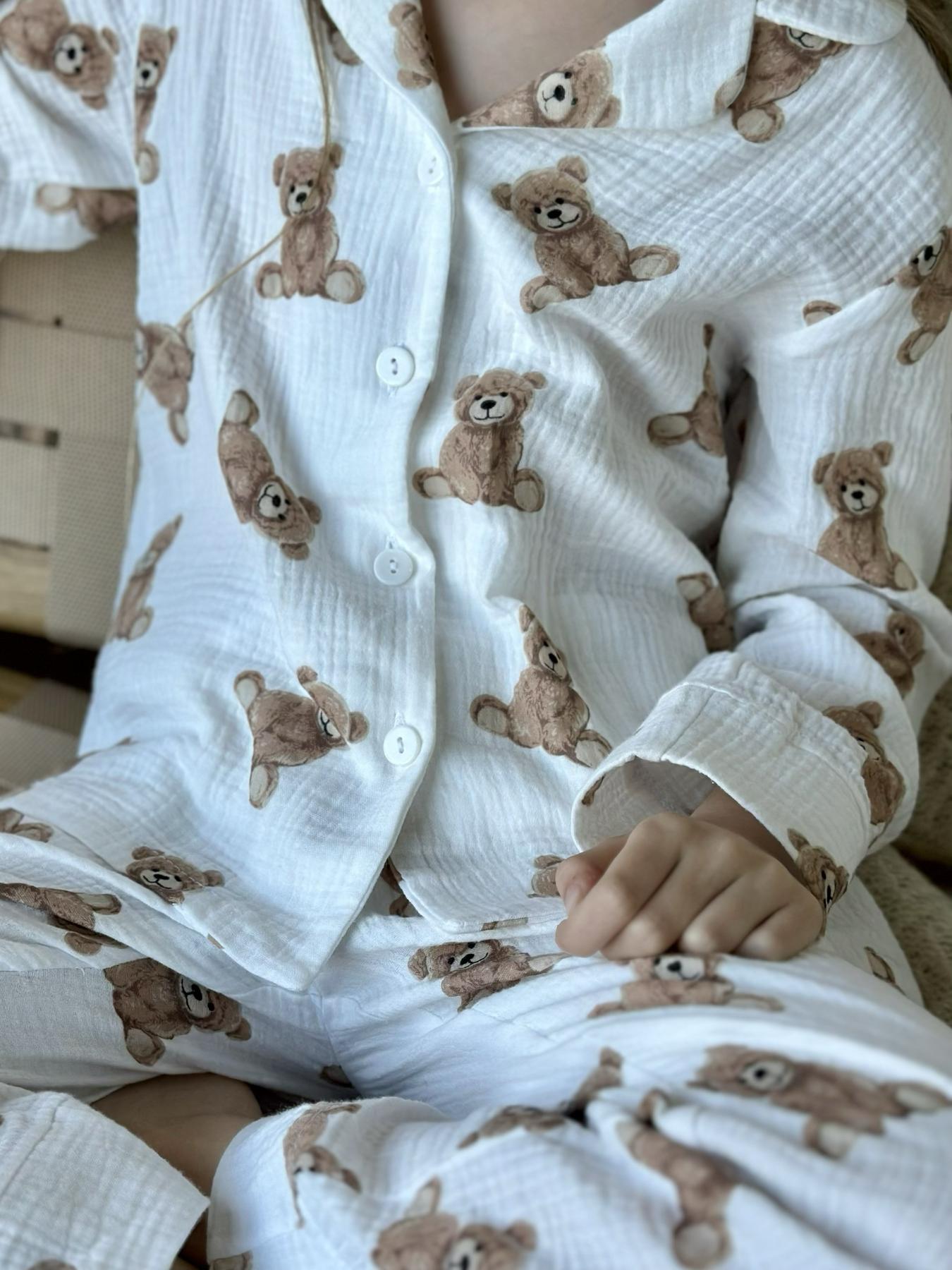 Піжама для дівчаток штани+сорочка довгий рукав Teddy - фото 4