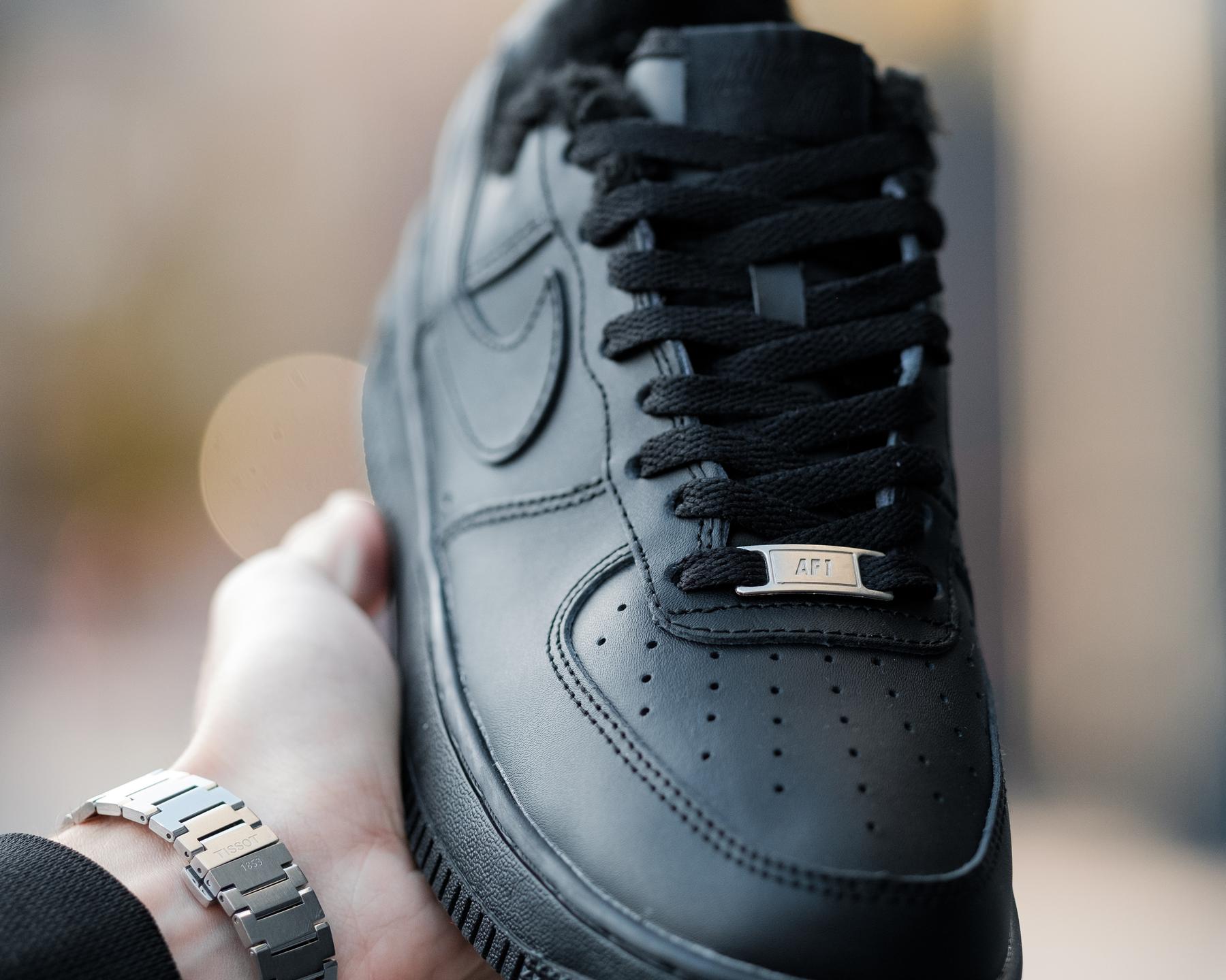 Меховые кроссовки Nike Air Force Winter Black / Найк Аир Форсе Черные ...