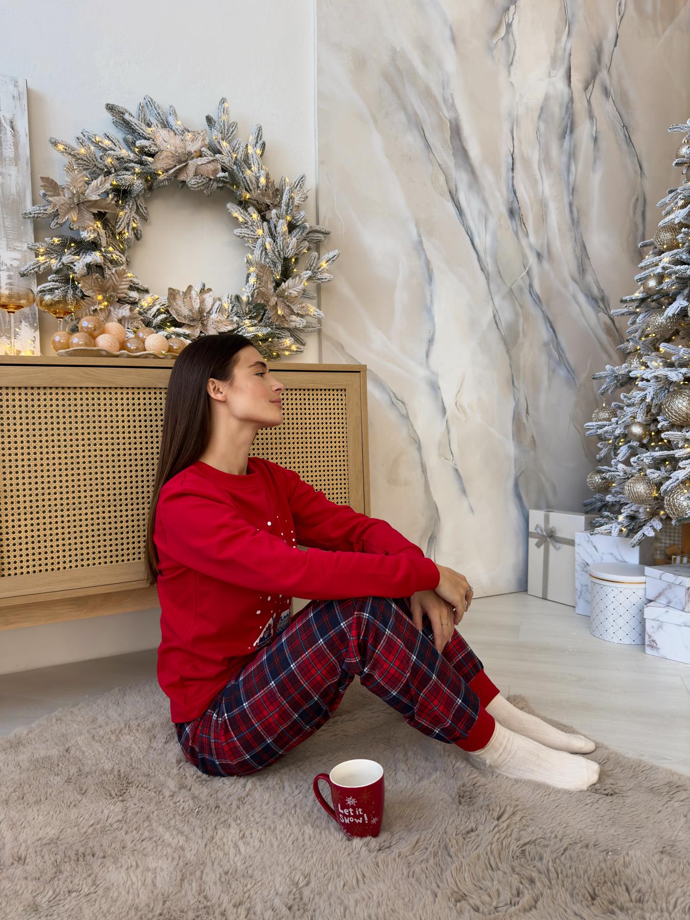 Новорічна тепла жіноча піжама COSY з начосом "Winter Holiday" - фото 8