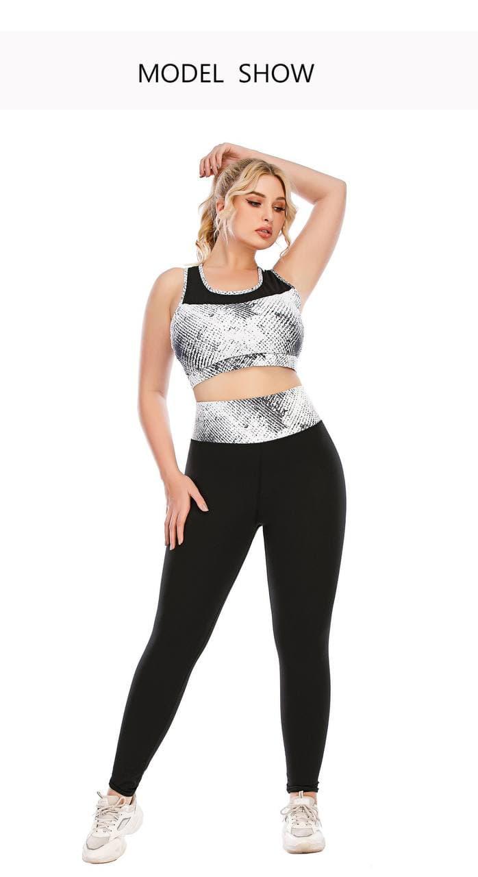 Фітнес костюм зі зміїним принтом FS1666 Чорни...