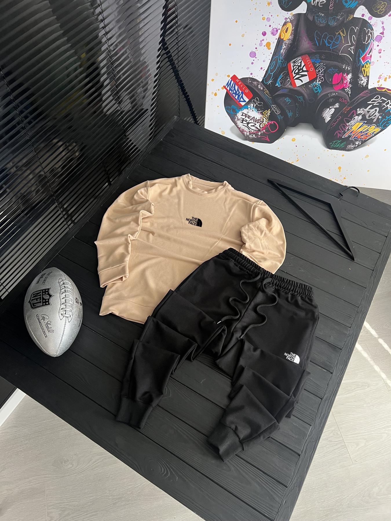 Комплект світшот + шиани The North Face трикотажний демісезонний стильний та актуальний у вуличному стилі костюм