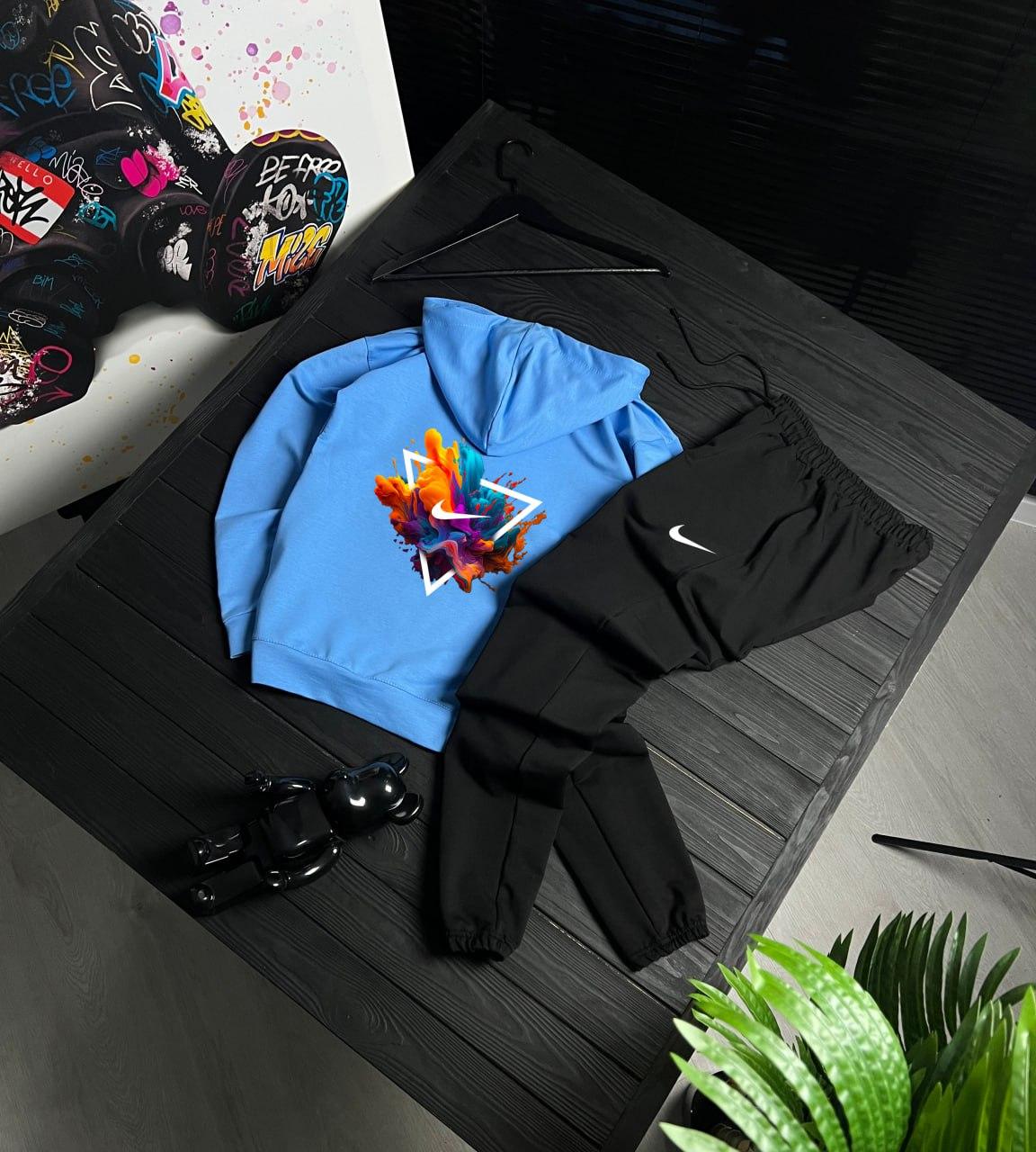 Весняний комплект Nike бавовняний практичний та молодіжний на кожен день костюм