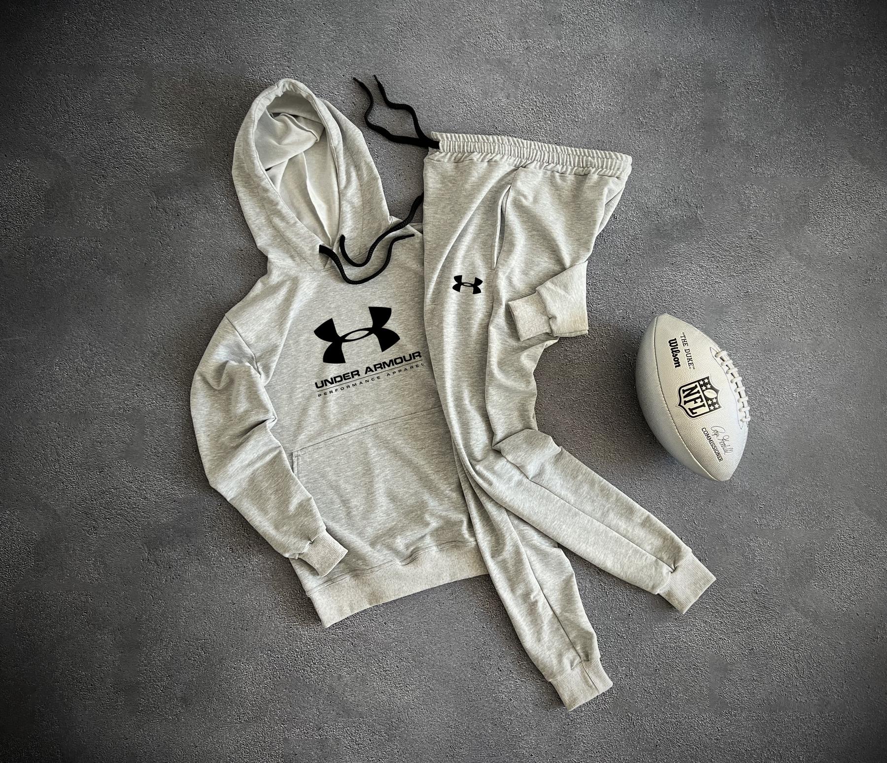 Комплект худи Under Armour весна/осень хлопковый практичный и базовый для города и прогулок костюм