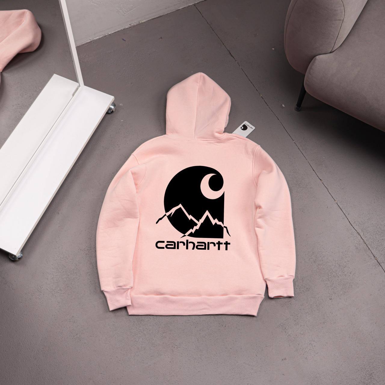 Худи Carhartt (разноцветный)- флис мужское розовое всесезонное стильное и трендовое с капюшоном на каждый день