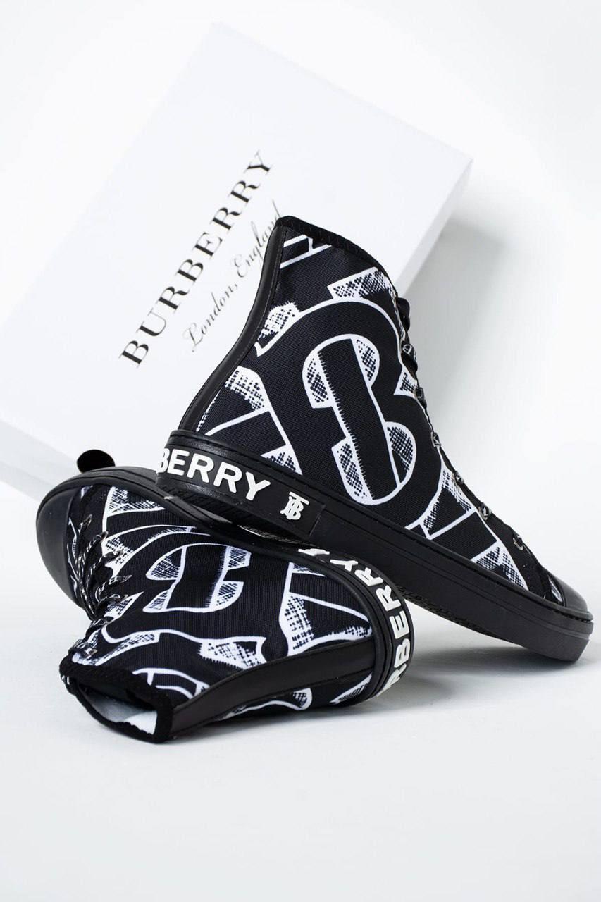 Кроссовки Burberry 041ob на шнуровке на демисезон спортивная обувь