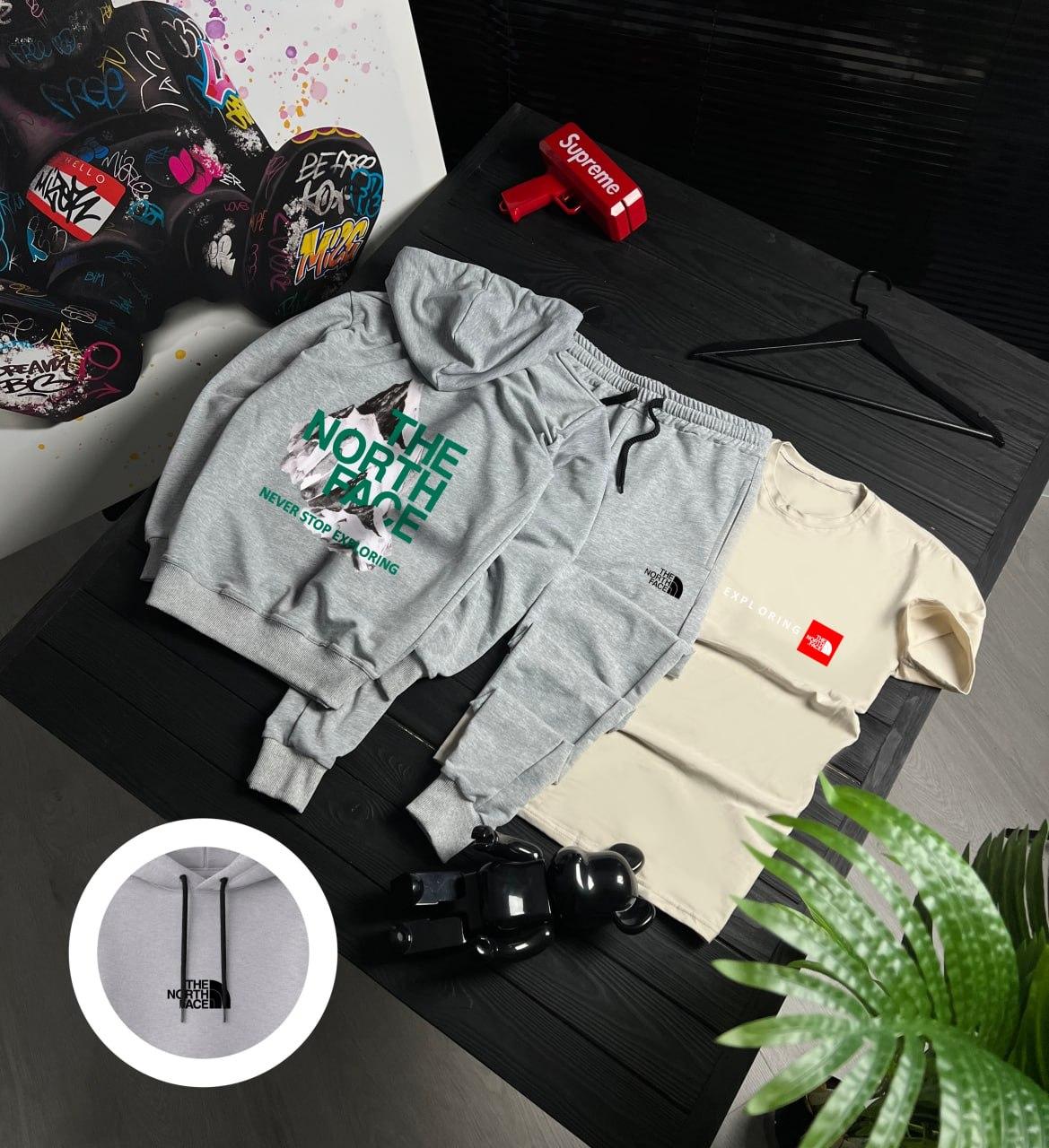 Сет худи 3 в 1 The North Face в стиле casual костюм комплект одежды