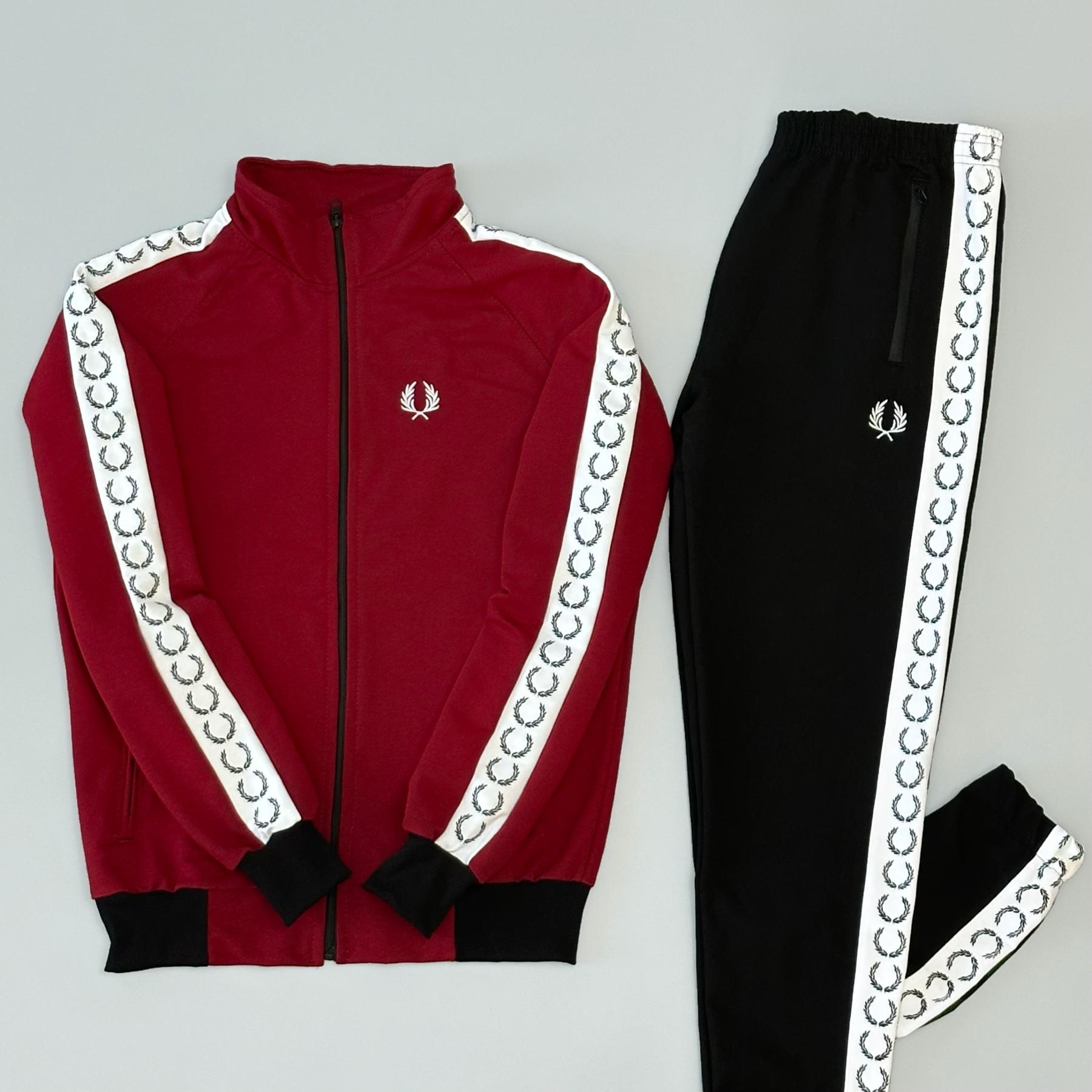 Спортивный костюм Fred Perry Zip бордо+носки в подарок хлопковый демисезонный удобный комплект кофта и штаны