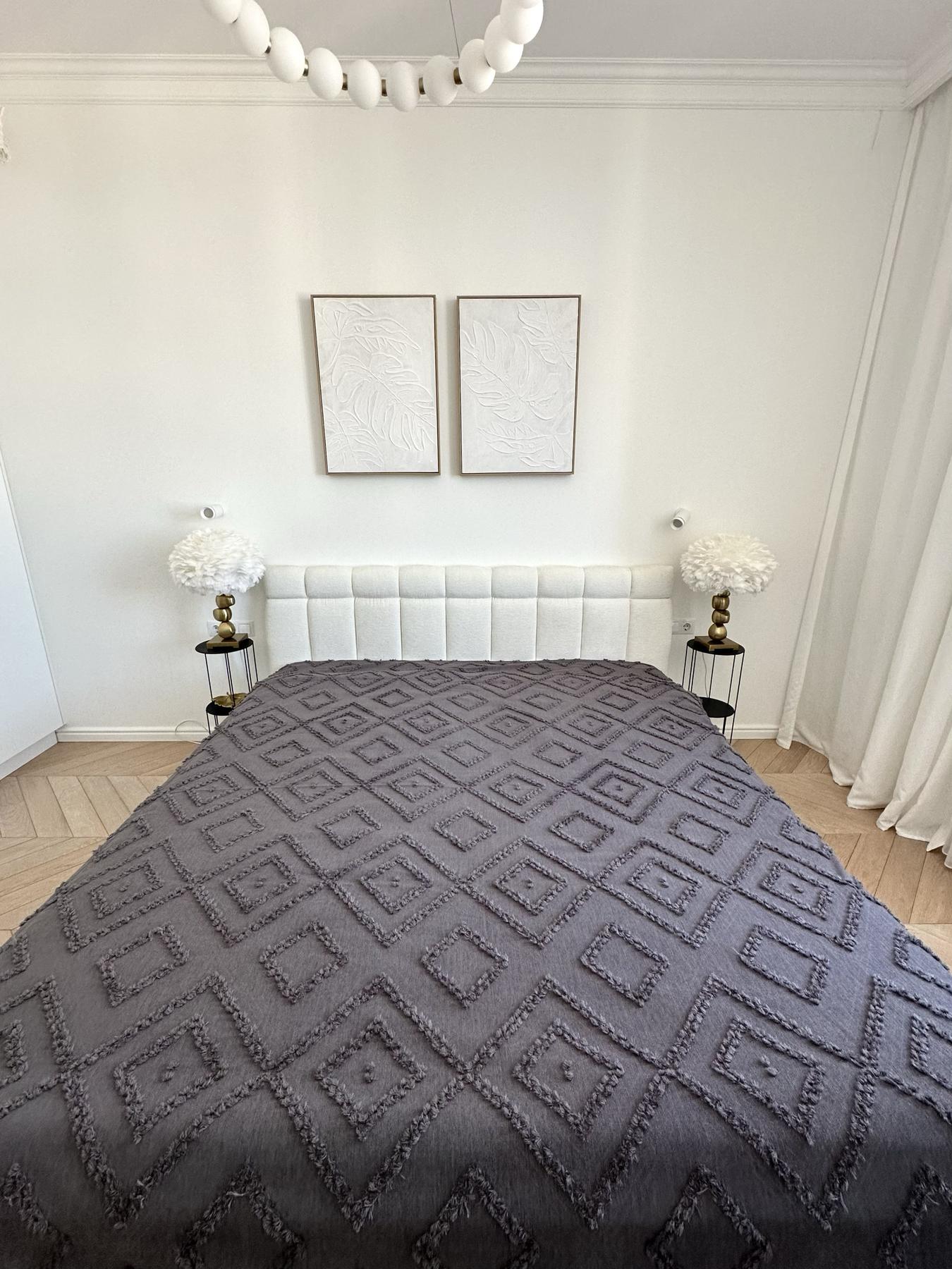 Покривало «Diamond Nordic» 200x220 см, графіт