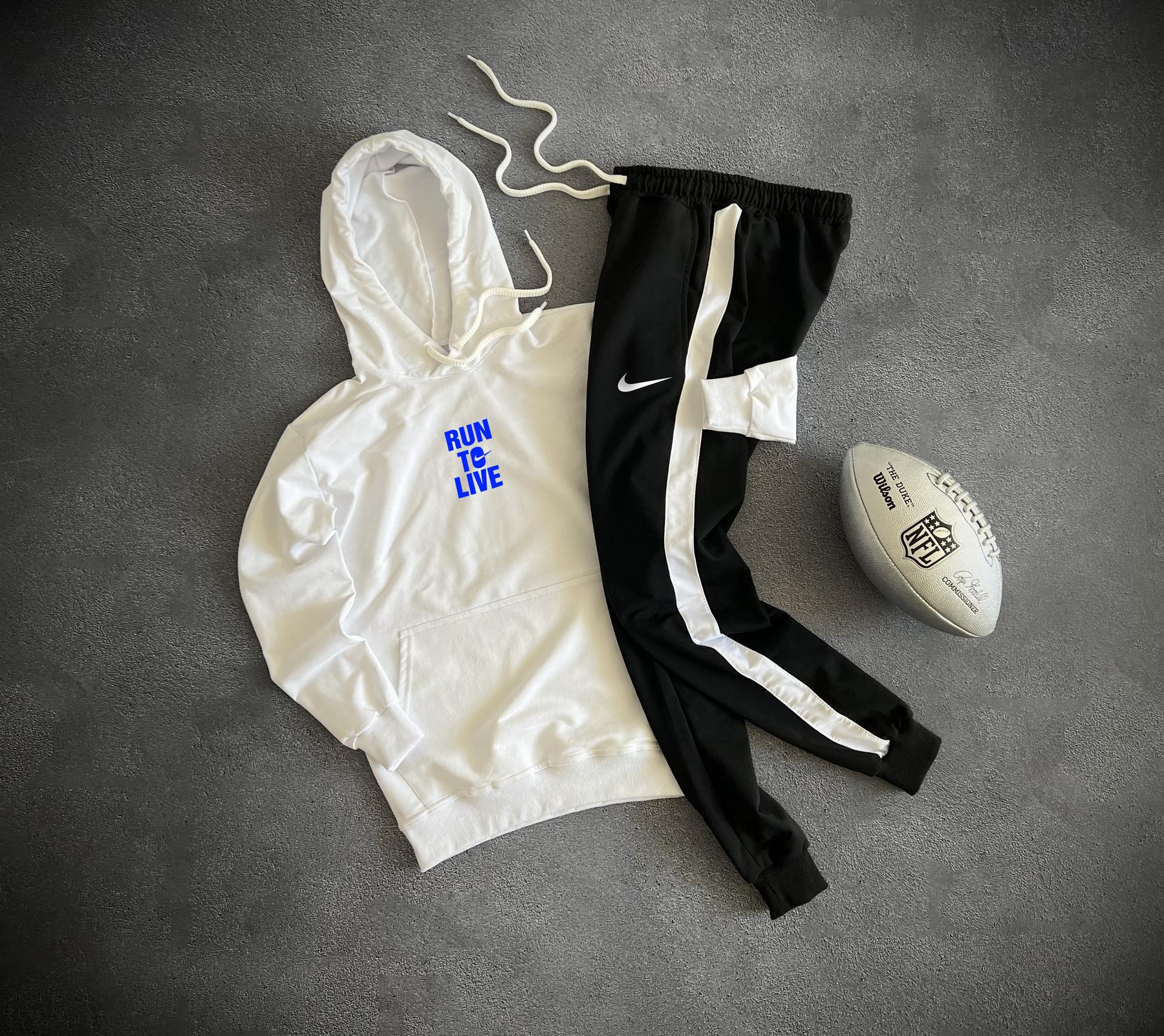 Комплект худи лого Nike весна/осень хлопковый модный и универсальный для повседневной носки костюм