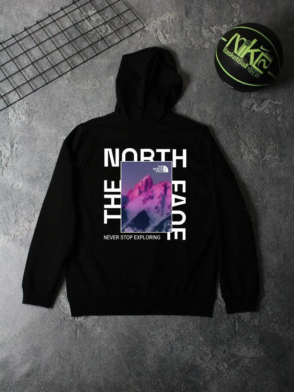 Худи The North Face-VIOLET MOUNTAINS осень мужское трикотажное черное стильное и повседневное с капюшоном