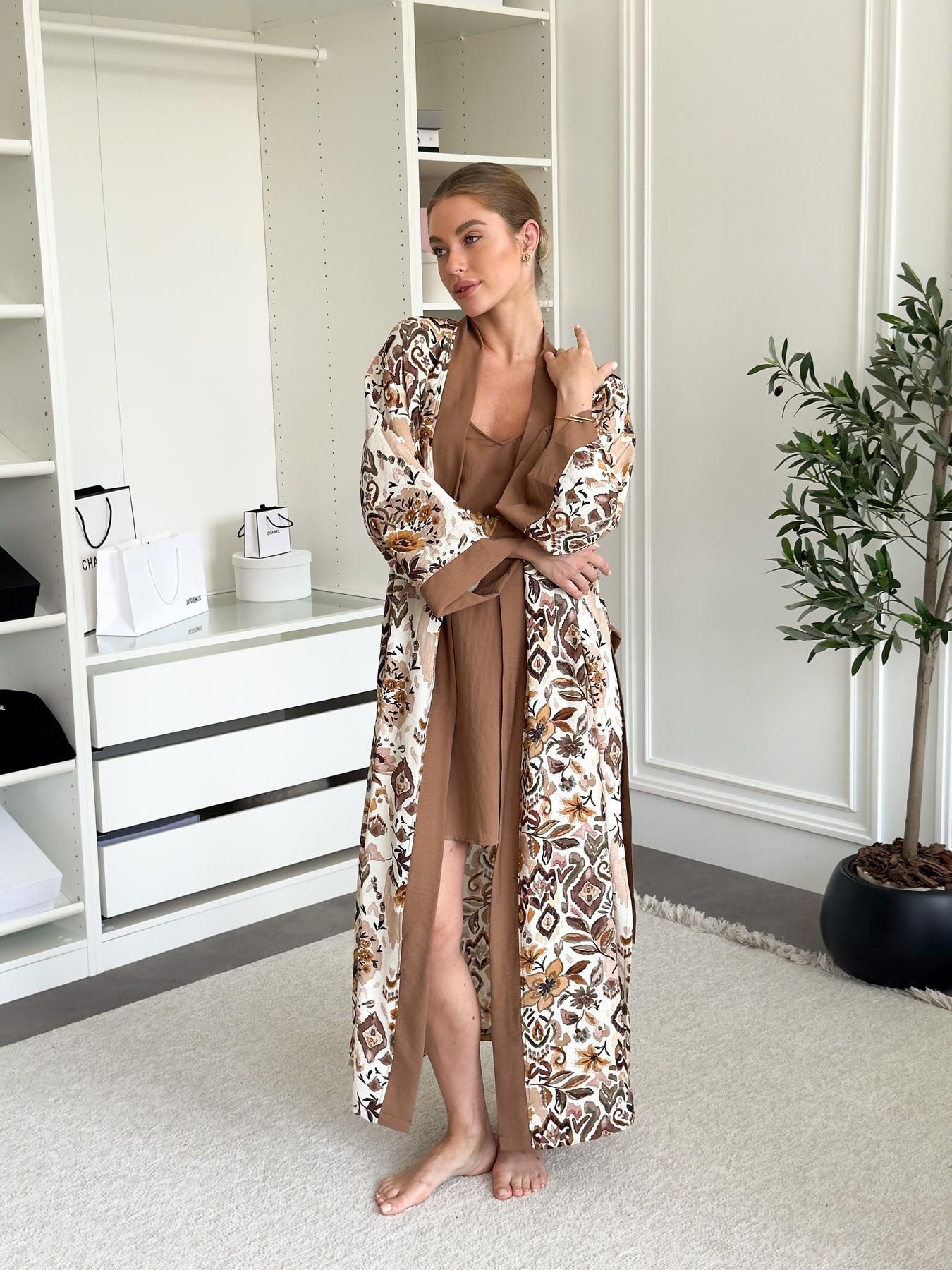 Жіночий подарунковий набір Boho (халат+сорочка) - фото 2