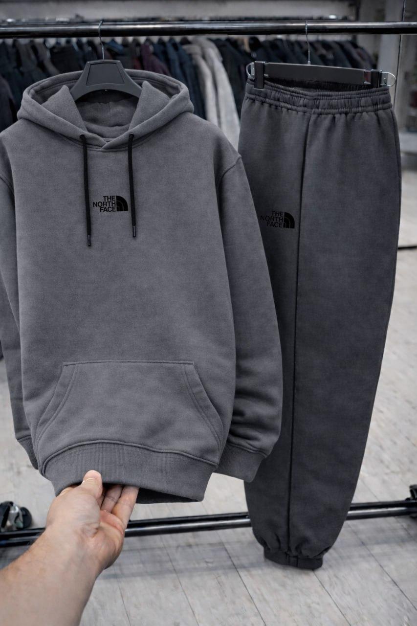 Комплект худи The North Face хлопковый демисезонный стильный и удобный для учебы и прогулок костюм