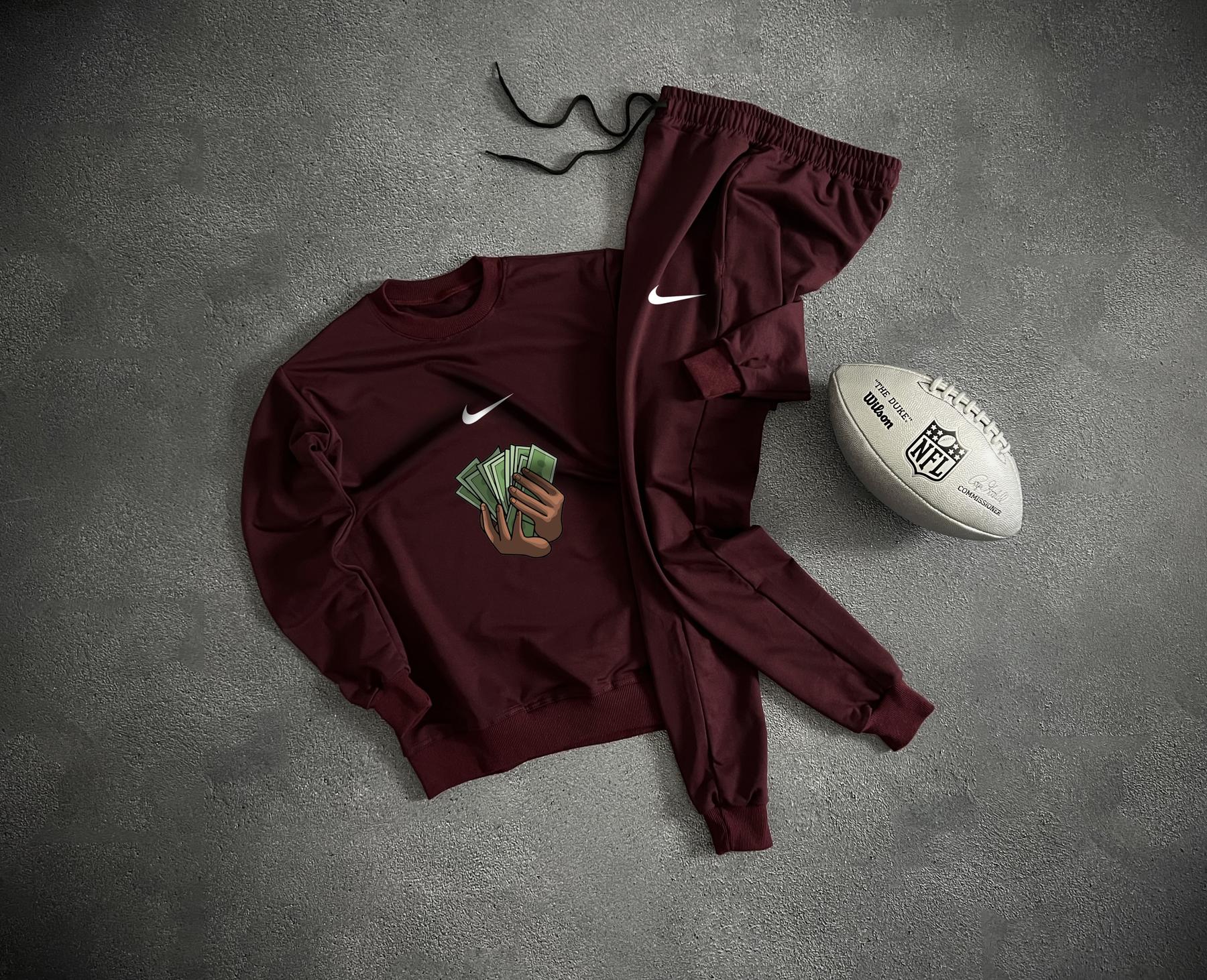 Комплект світшот Nike весна/осінь бавовняний базовий для міста костюм