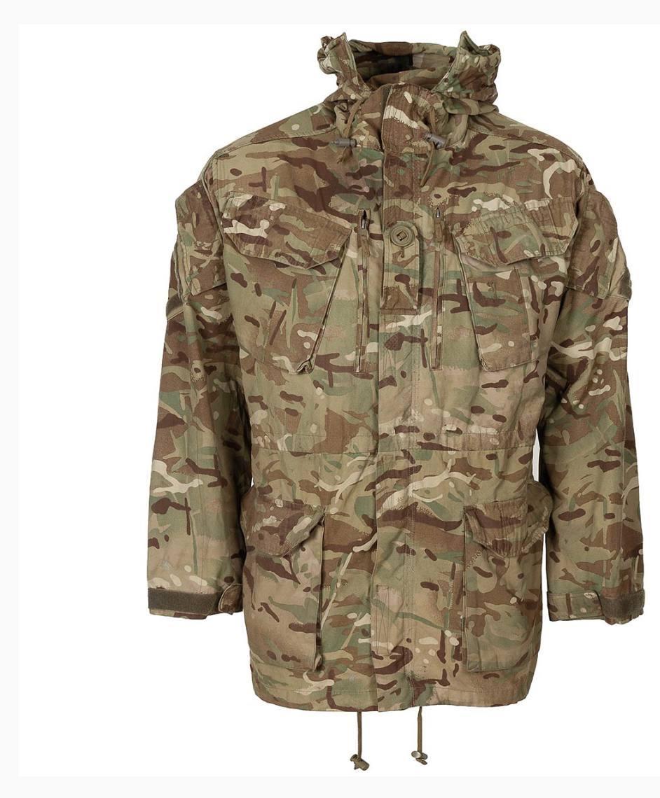 Оригінальна парка Brit. Kommandojacke "Smock", MTP tarn, winddicht, gebr.