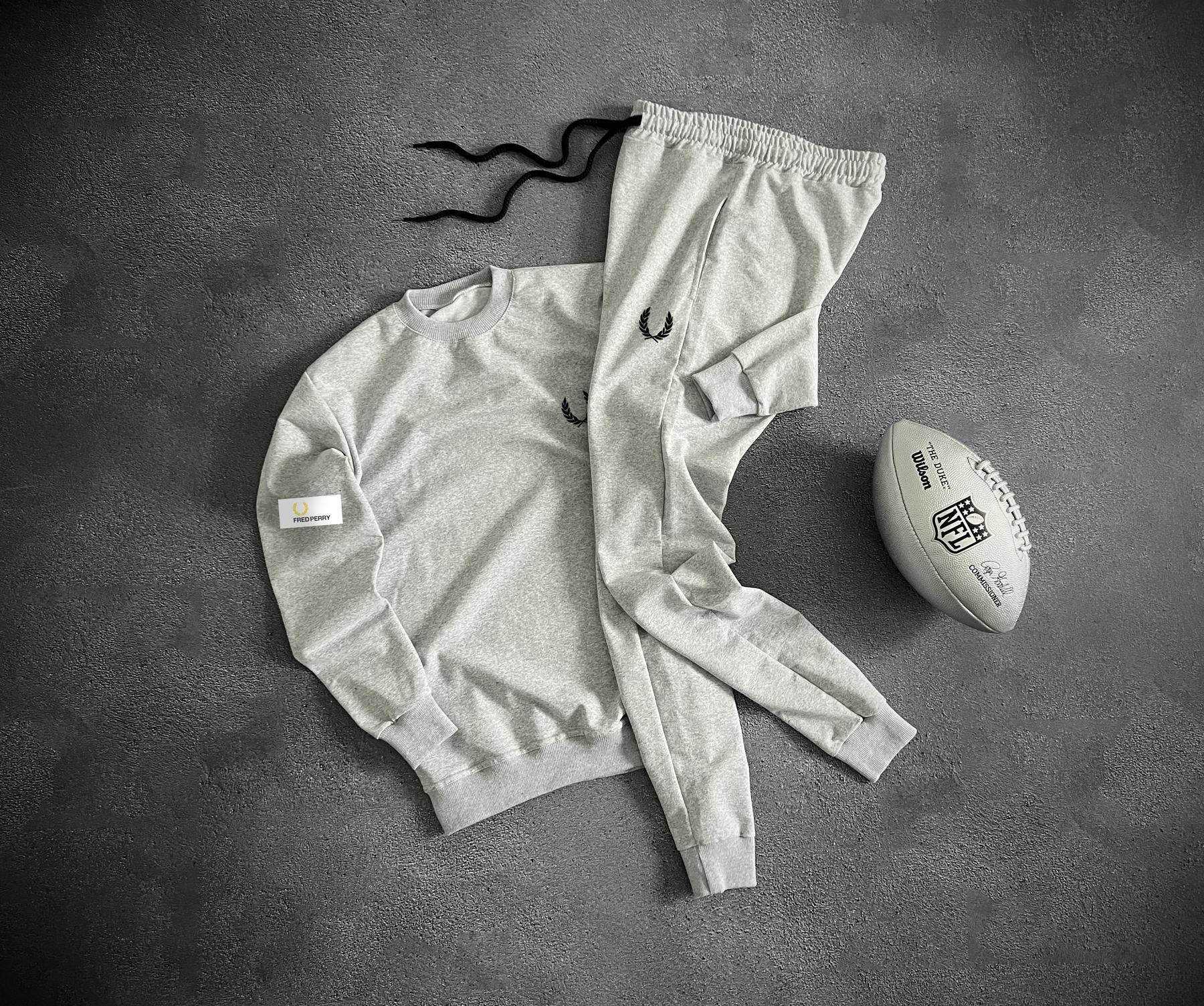 Комплект свитшот Fred Perry весна/осень хлопковый стильный для работы и отдыха костюм