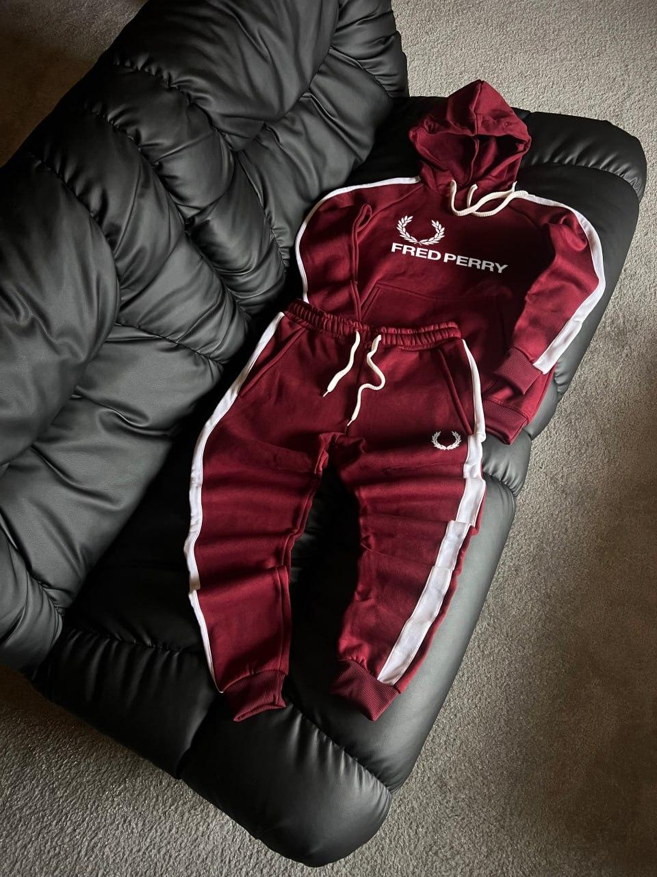 Зимовий комплект Fred Perry бавовняний якісний та повсякденний для щоденних образів костюм