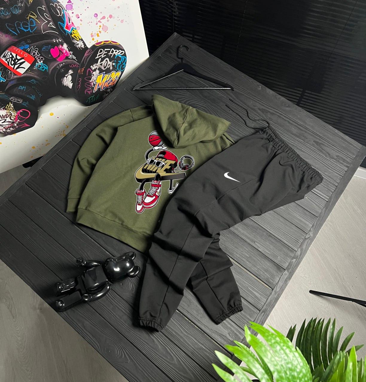 Весняний комплект Nike бавовняний універсальний та повсякденний для роботи та відпочинку костюм