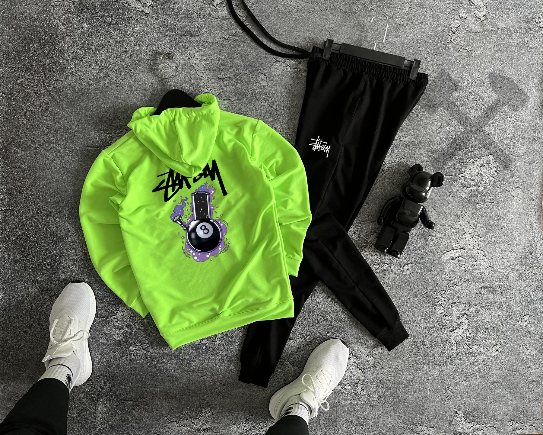 Комплекти худи лого Stüssy весна/осень для учебы и прогулок костюм