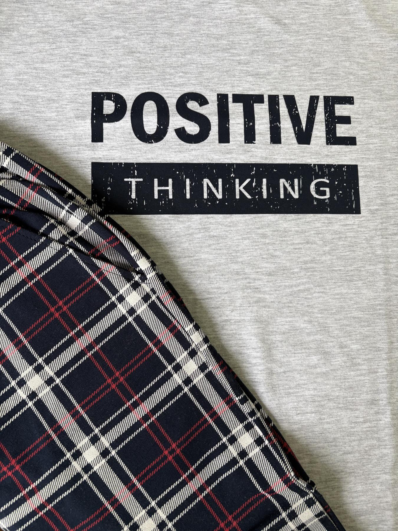 Піжама жіноча комплект штани+футболка Positive thinking - фото 3