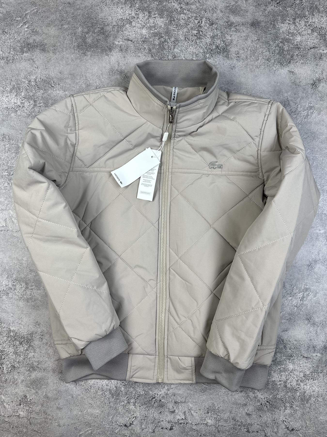 Ветровка Lacoste (утепленная) мужская плащевка демисезонная качественная спортивная на молнии легкая куртка