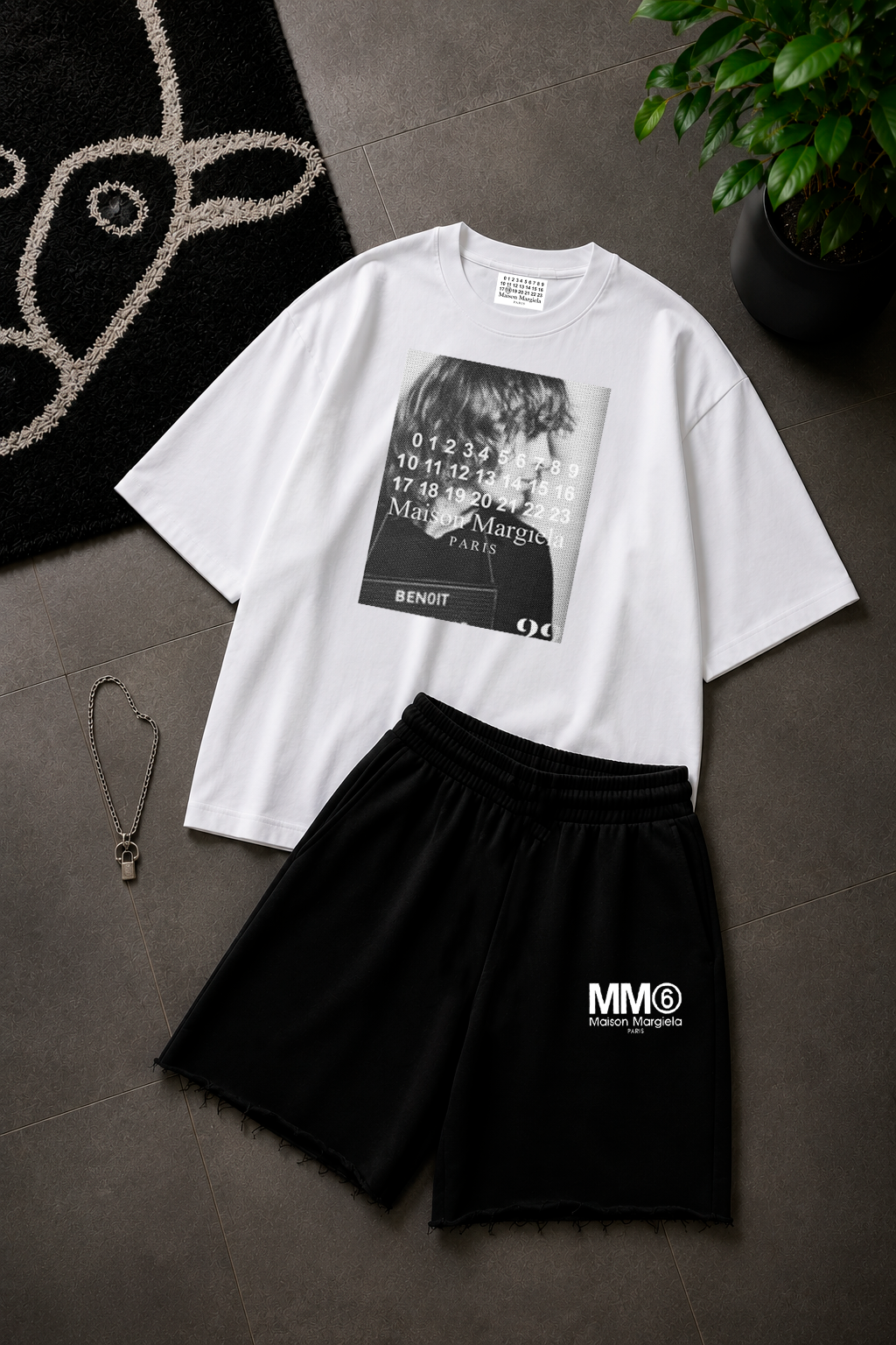 Комплект оверсайз шорти+футболка Maison Margiela
