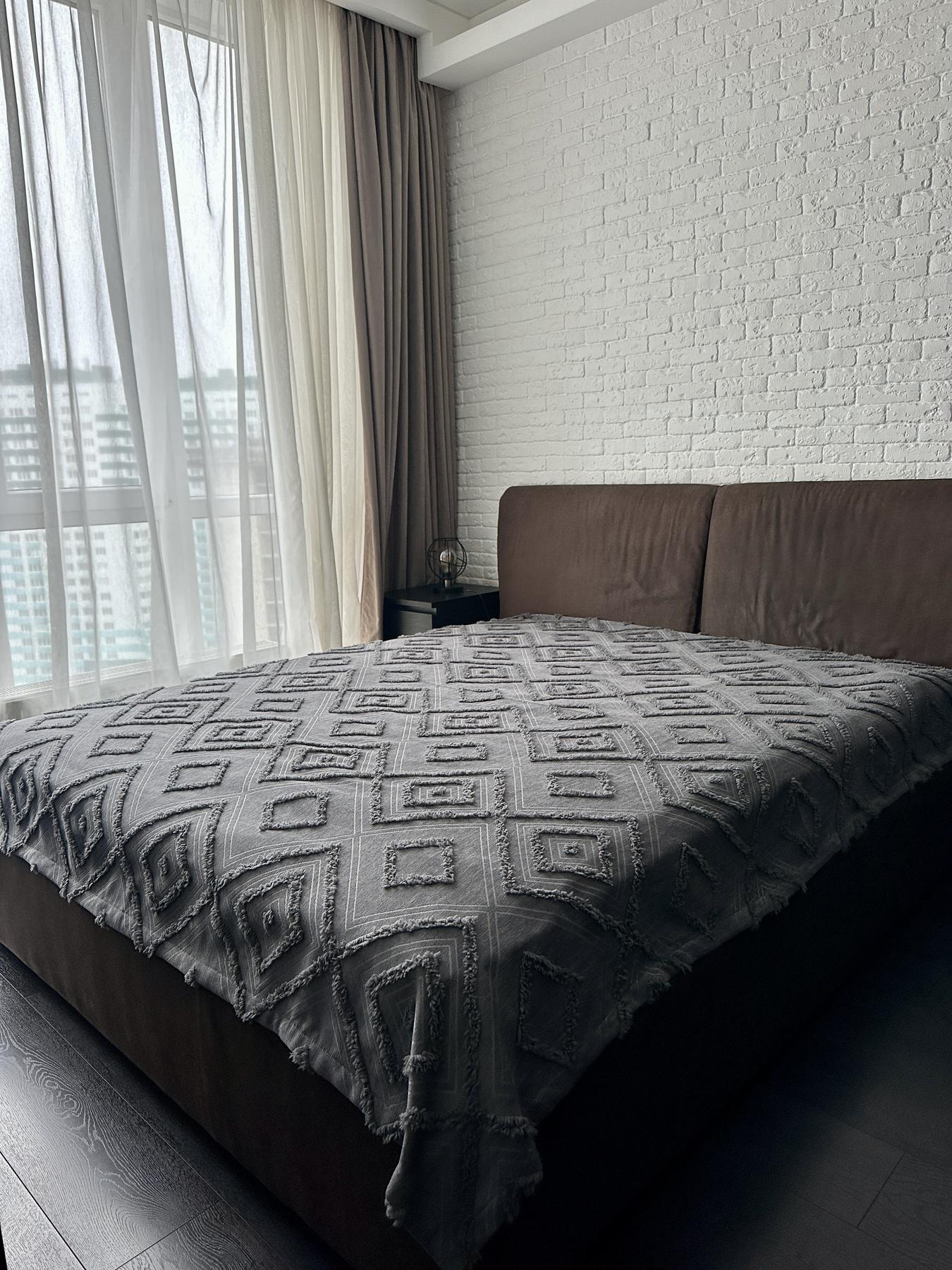 Покривало «Diamond Nordic» 180х200 см, графіт