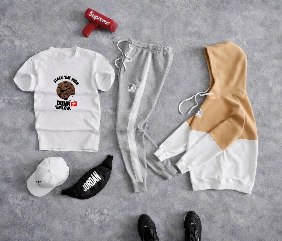 Сет 3в1 Jordan&Nike с футбою для активного отдыха костюм комплект одежды