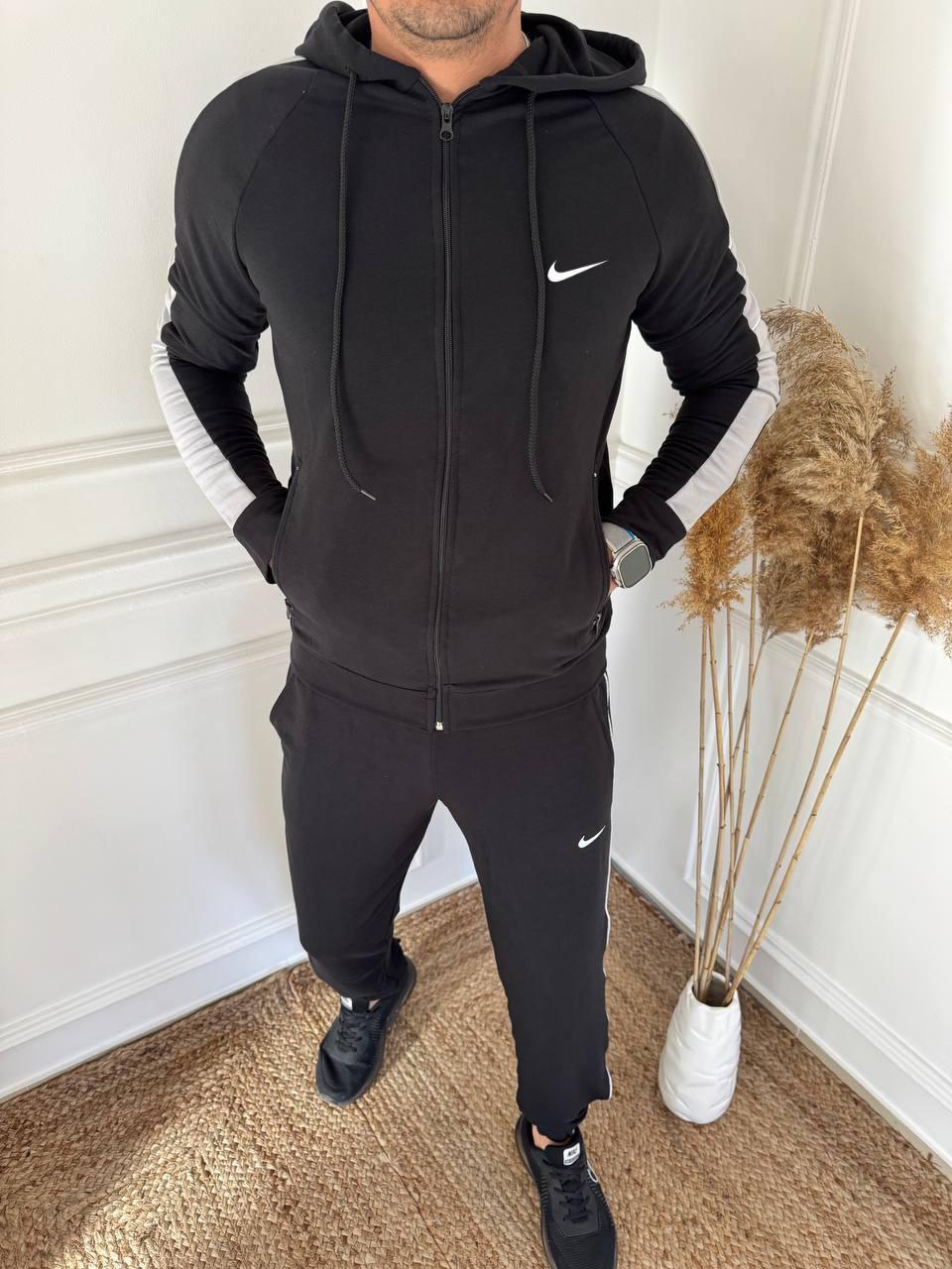 Костюм кофта и штаны Nike хлопковый демисезонный удобный и актуальный в стиле casual комплект