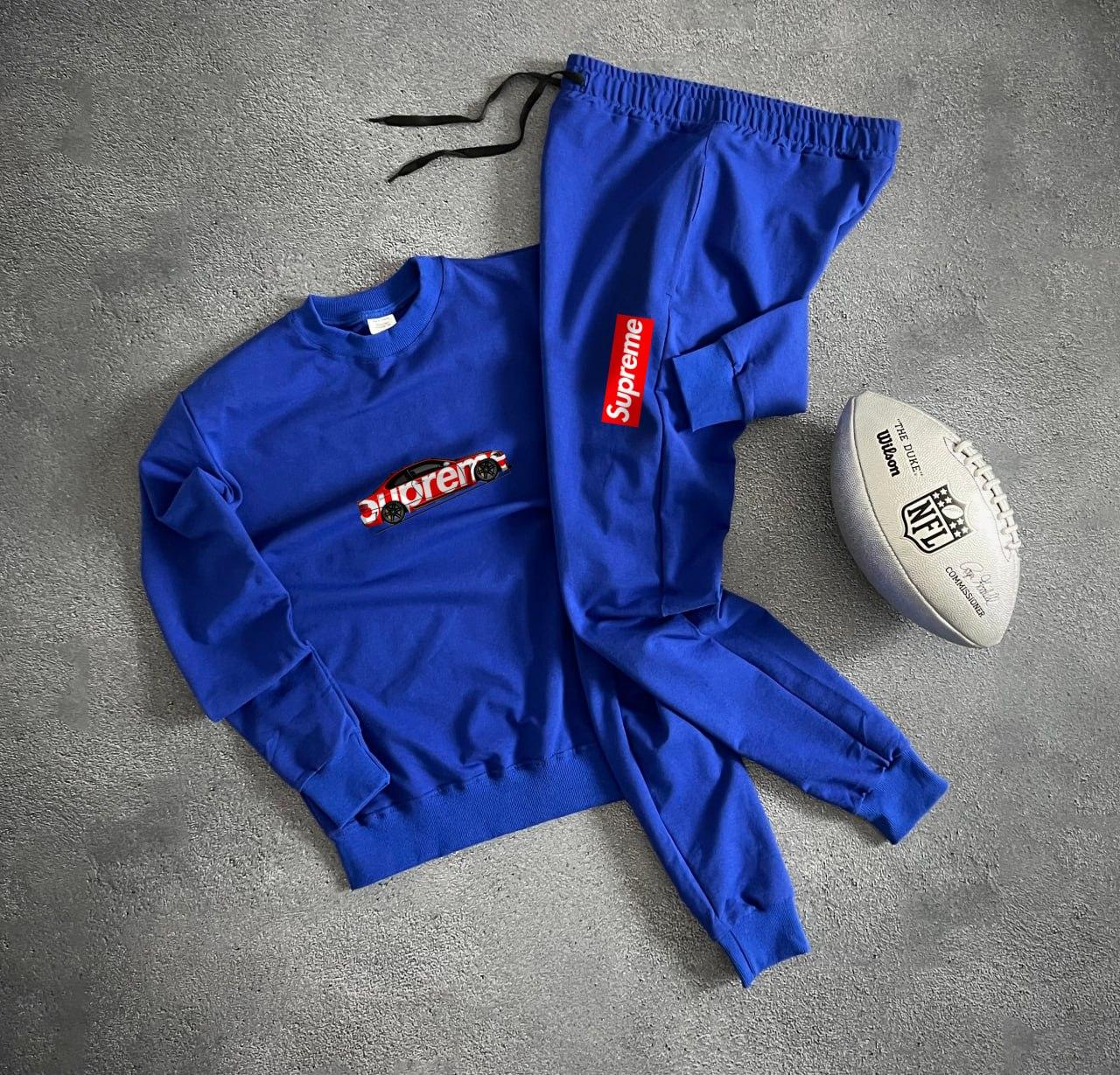 Комплект світшот Supreme трикотажний демісезонний модний з капюшоном на подарунок костюм