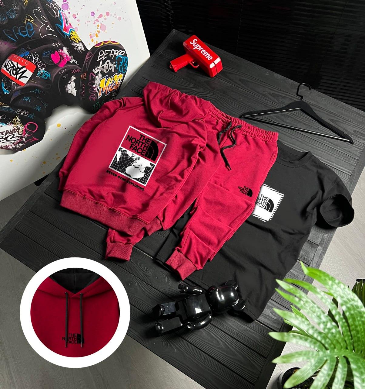 Сет худи 3 в 1 The North Face для путешествий костюм комплект одежды