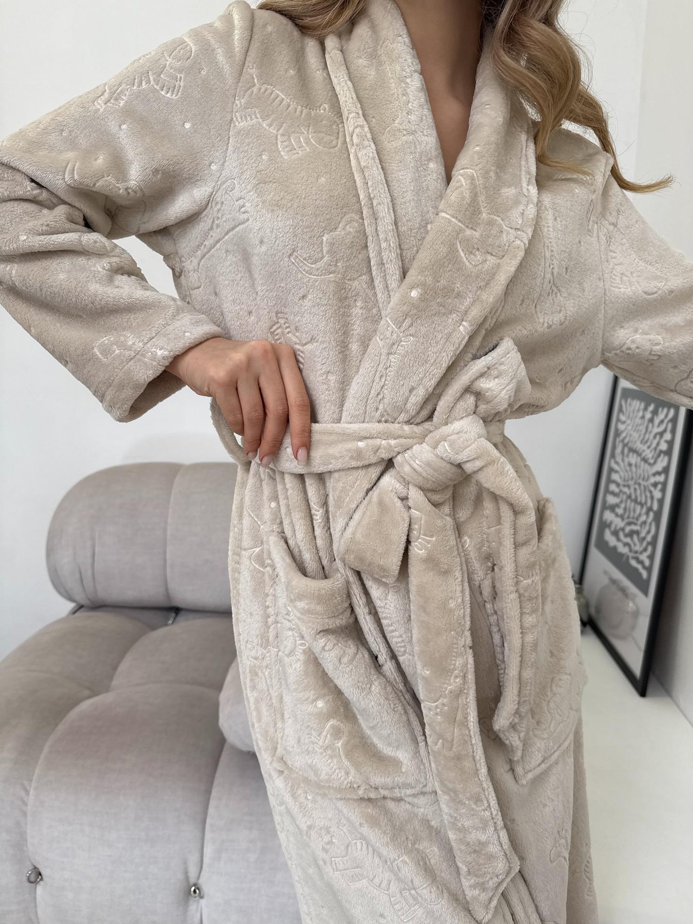 Жіночий халат шаль COSY теплий Казка велсофт - фото 4