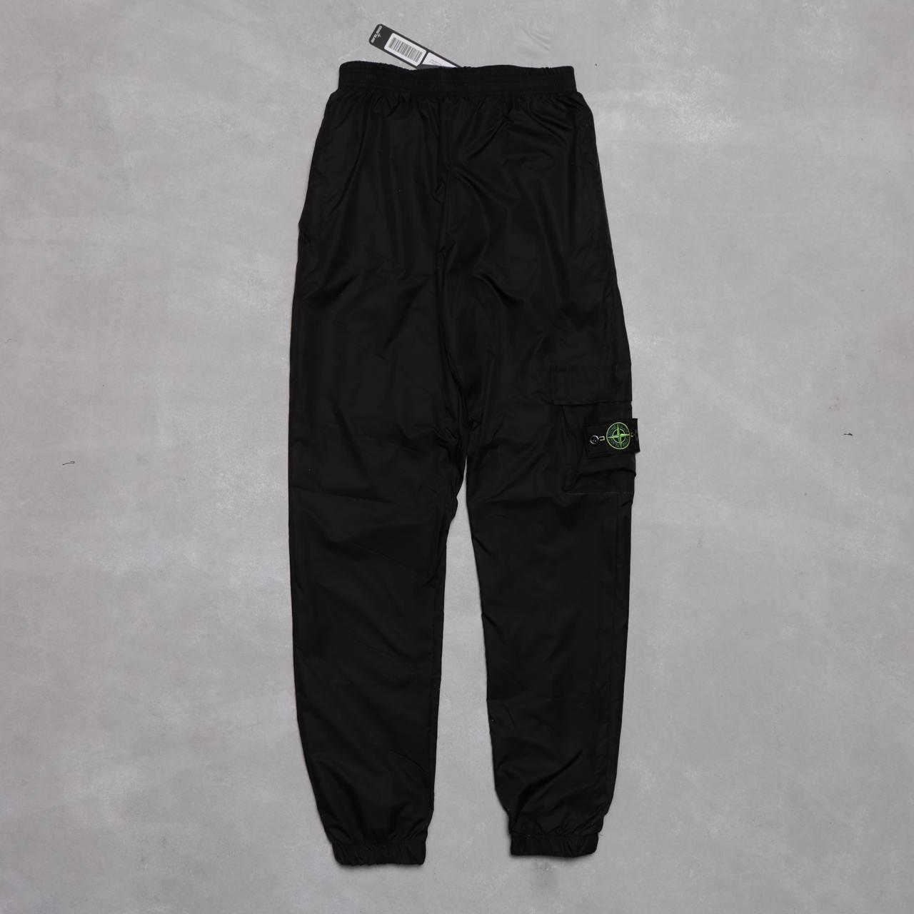Штаны Плащевка - Stone Island (патч) осень мужские черные удобные и трендовые на каждый день брюки