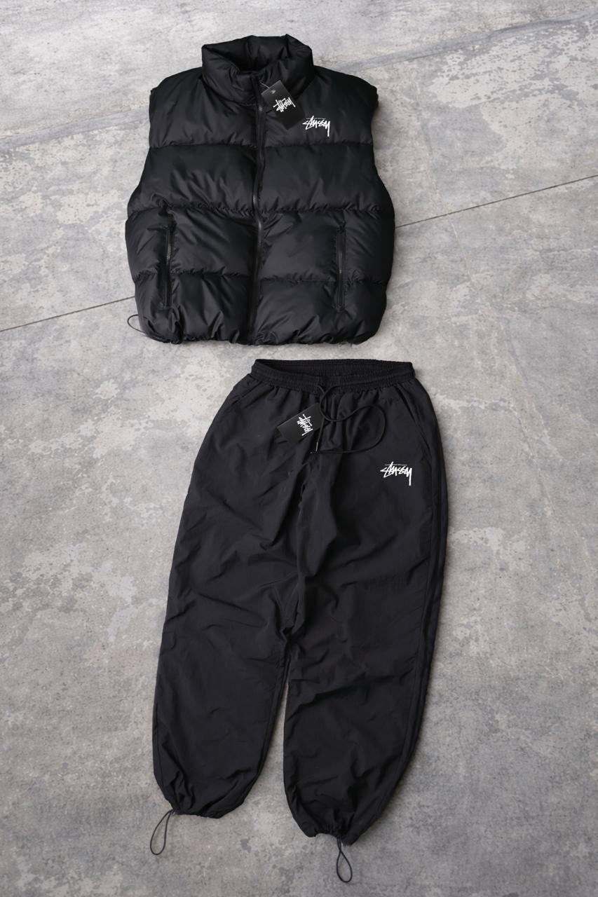 Комплект Жилетка+нейлонові штани STUSSY демисезон якісний та базовий для подорожей костюм