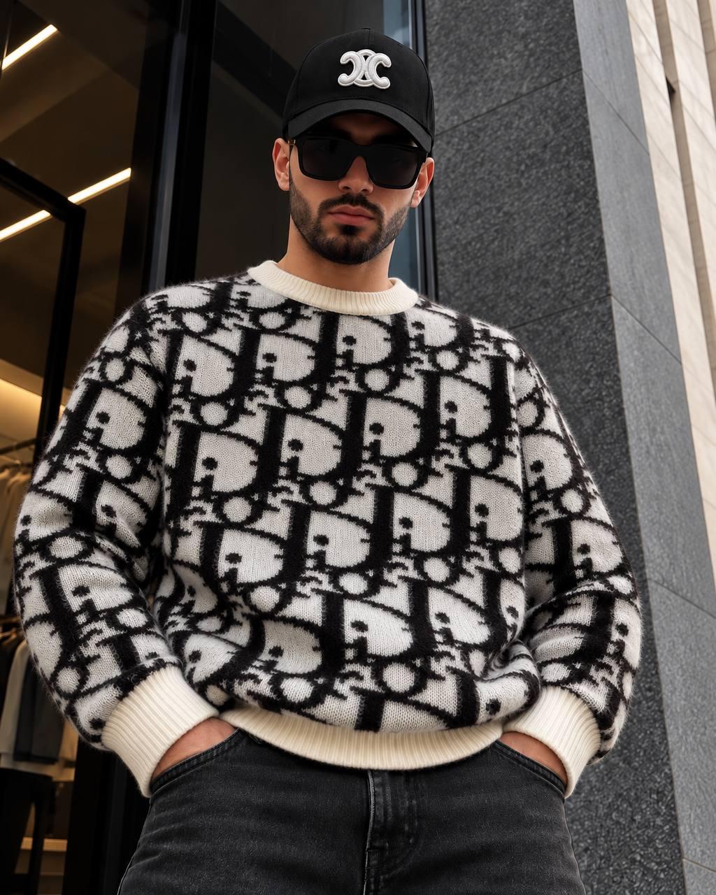 Кофта C. Dior LUX трикотажная демисезонная стильная и повседневная для поездок за город реглан джемпер