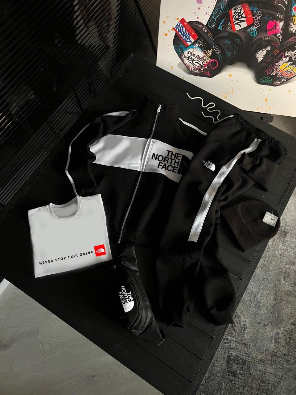 Сет зип с шапкою The North Face на прогулку костюм комплект одежды