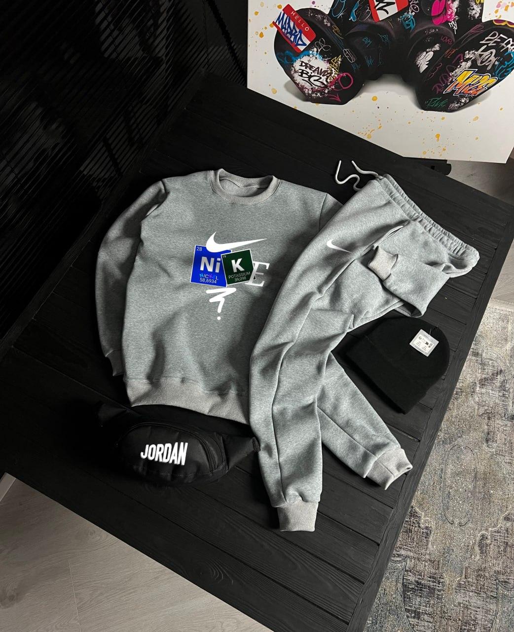 Зимовий сет світшот з шапкою Nike для прогулянок костюм комплект одягу