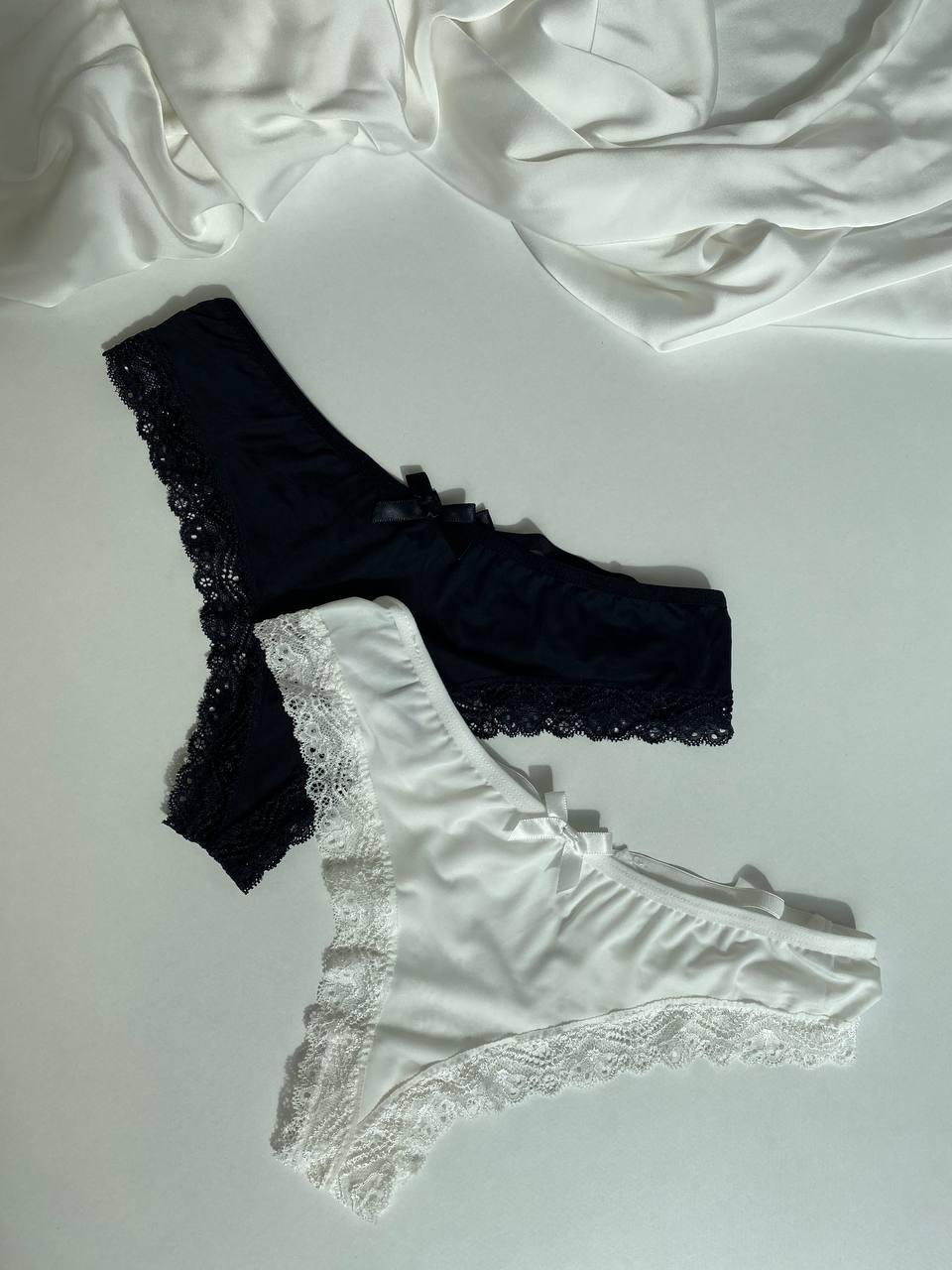 Сет з 2 трусиків DO2499 (Чорні+білі)