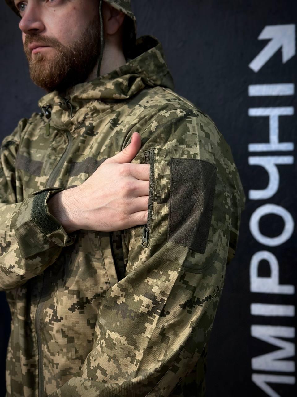 Легка Весняна Куртка Піксель Hunter De Lux TWILL mm14 Military - фото 14