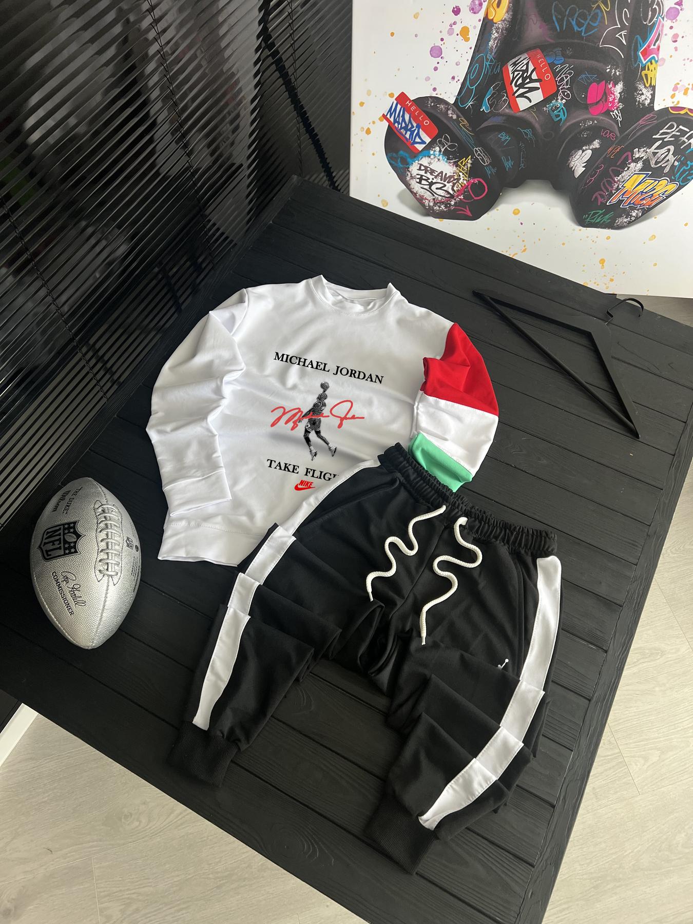 Комплект комбі свитшот Jordan трикотажный демисезонный актуальный в стиле casual костюм