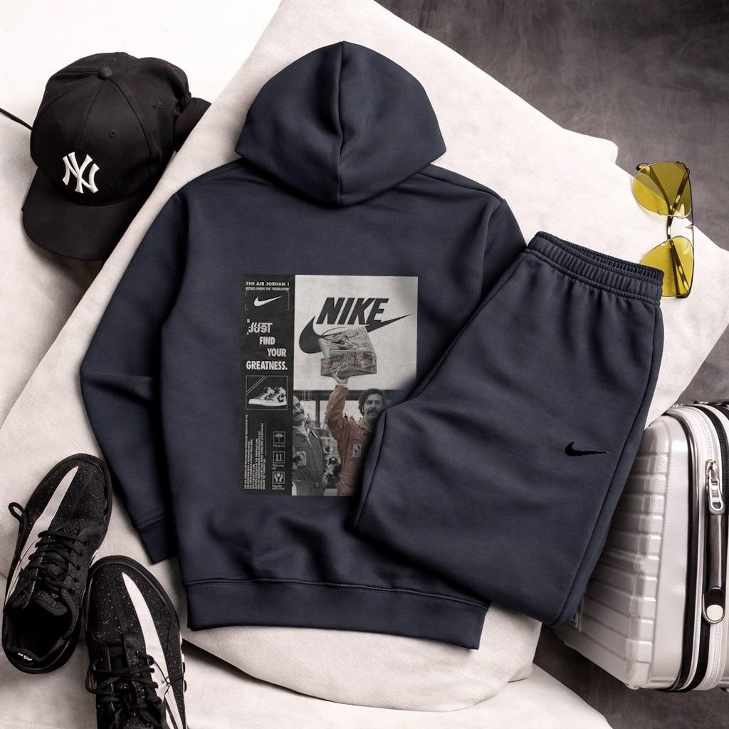 Весняний комплект Nike хлопковый универсальный и трендовый для поездок за город костюм
