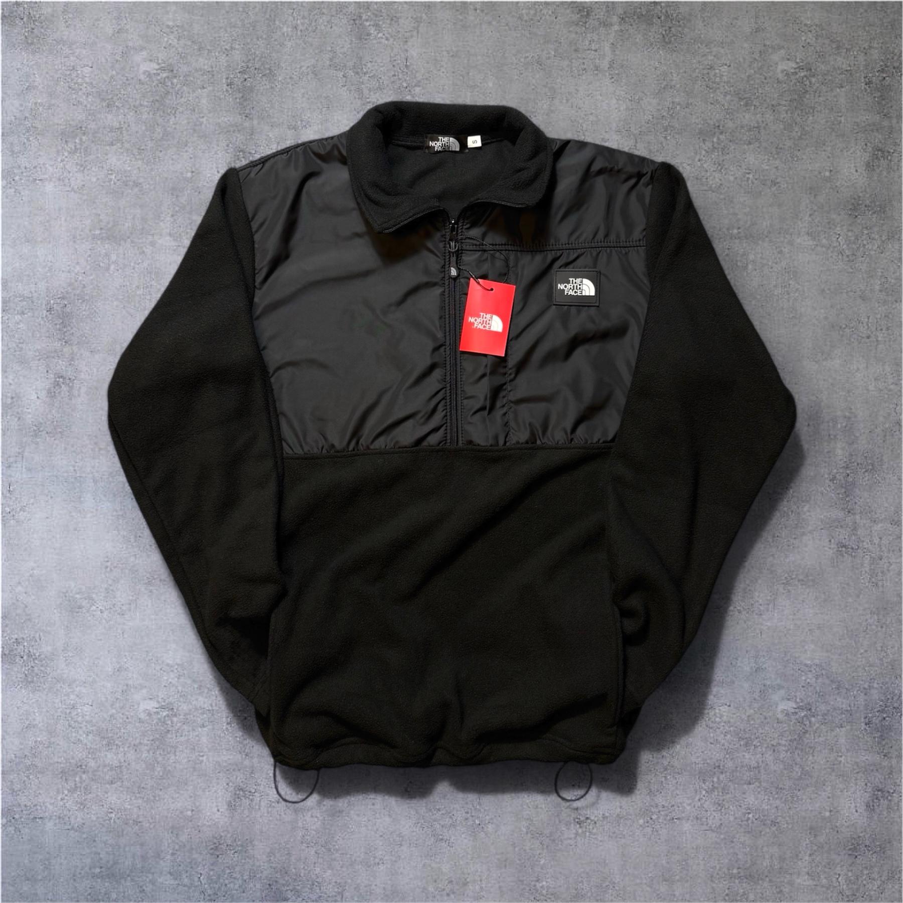 Флисовый анорак The North Face мужской черный зимний универсальный спортивный на молнии для прогулок ветровка