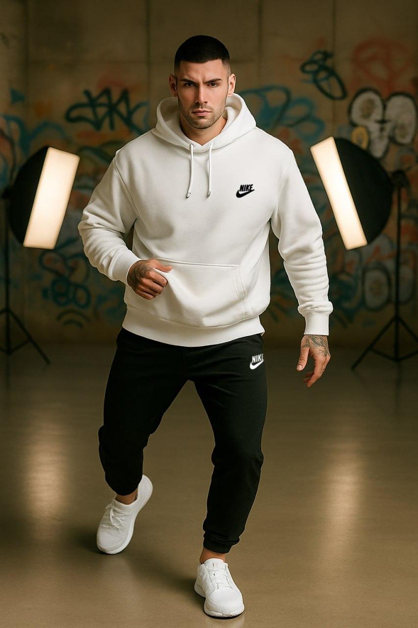 Зимовий комплект худі Nike бавовняний практичний та актуальний для прогулянок костюм