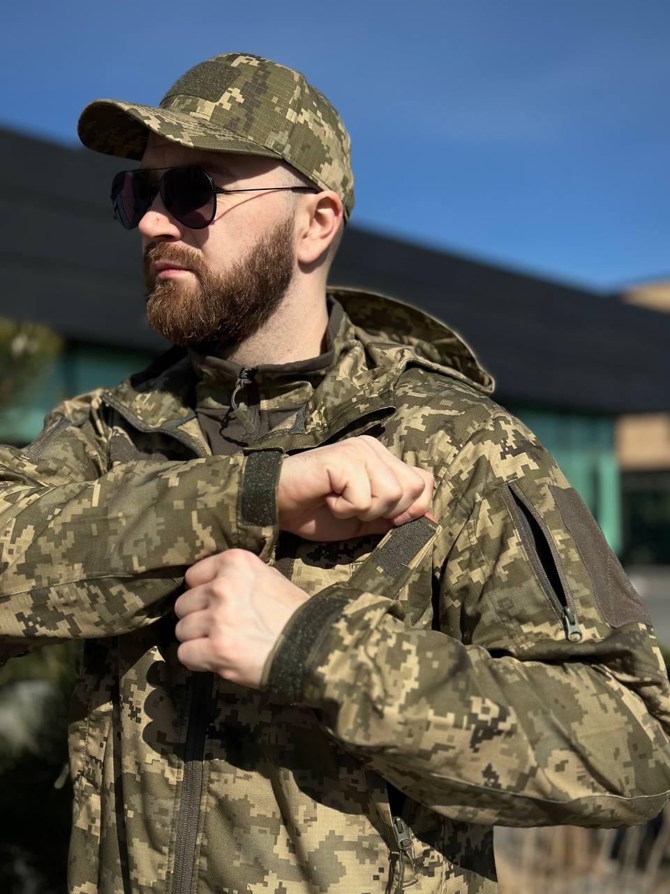 Легка Весняна Куртка Піксель Hunter De Lux TWILL mm14 Military - фото 4